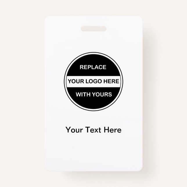 Badge Remplacez par votre ID d'entreprise de logo (Devant)