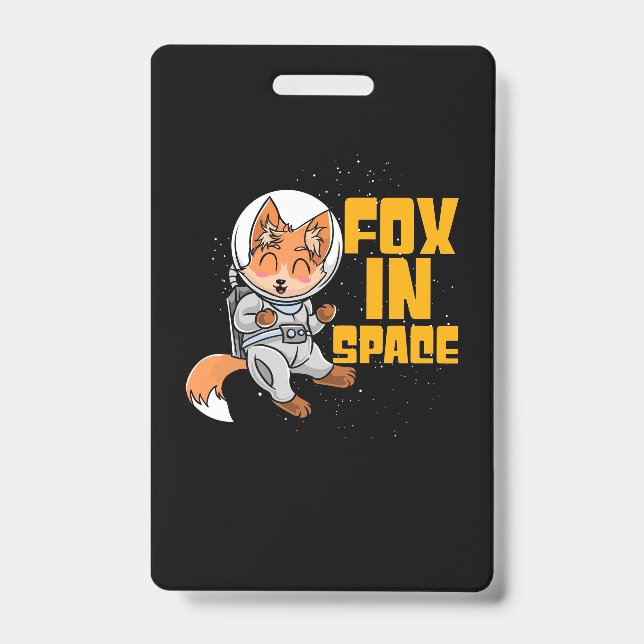 Badge Renard dans l'espace (Avant)