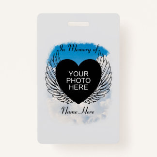 Badge Reposez en paix en mémoire des ailes et des nuages