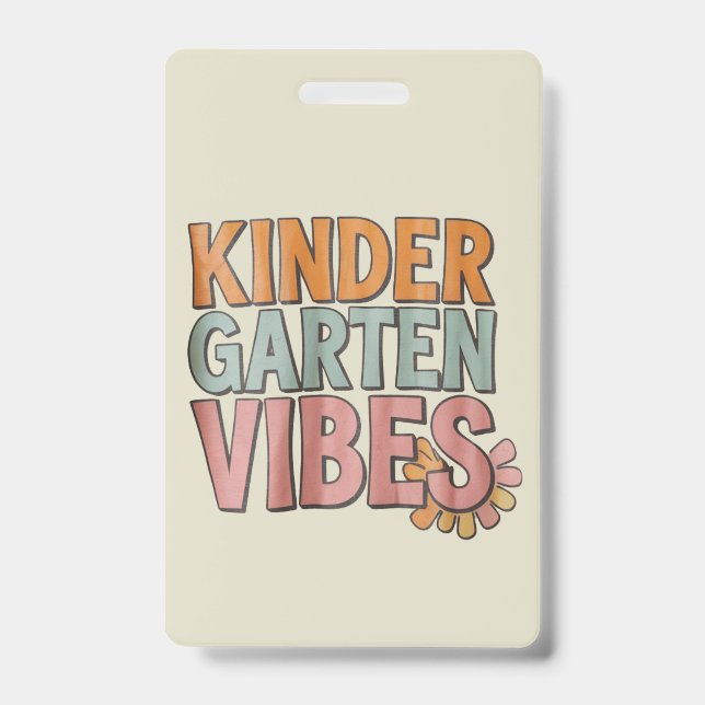 Badge Retour à l'école maternelle pré K première année  (Avant)