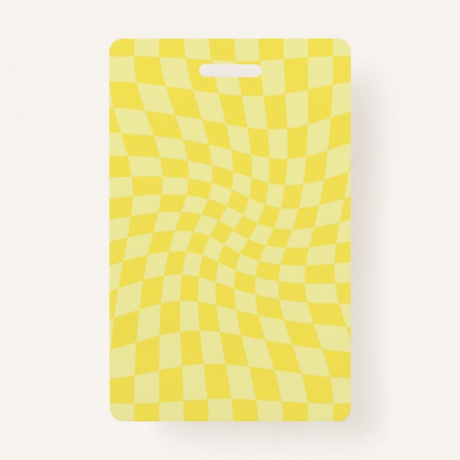 Badge Retro citron jaune pastel Warboard (Devant)