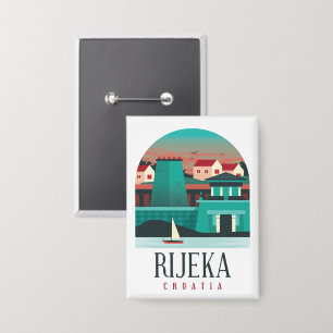 Badge Rijeka Croatie Incroyable Voyage Vintage