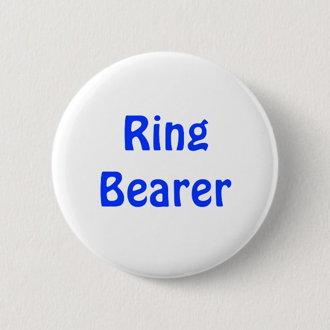Badge - Ring Bearer 2 Inch Round Button (Front)