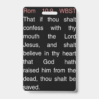 Badge Romains 10:9 Webster 1833 Bible