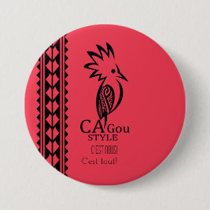 Badge Rond 7,6 Cm Cagou Style
