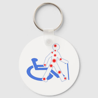 Badge Rond 7,6 Cm Handicap invisible / Visible Keychain