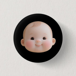 Badge Rond Bouton Bébé Sourire Mignon