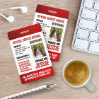 Rouge Carte d'identité officielle personnalisée po