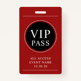 Badge rouge VIP All Access