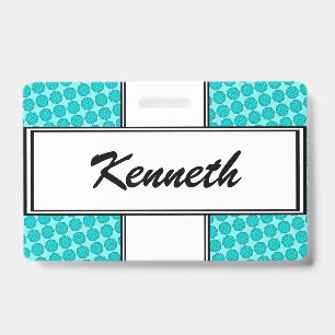 Badge Ruban de fleur de bleu clair / sarcelle par Kennet