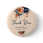 Rustique Burnt Orange et Mariage bleu