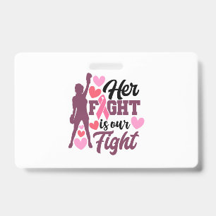Badge Sa Lutte Est Notre Lutte Contre Le Cancer Du Sein