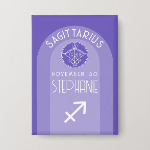 Badge Sagittarius Zodiac Astrologie Signe Photo Date de