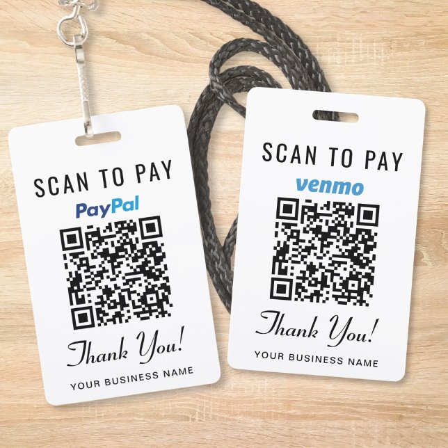 Badge Scanner pour payer Venmo PayPaL Code QR (Créateur téléchargé)