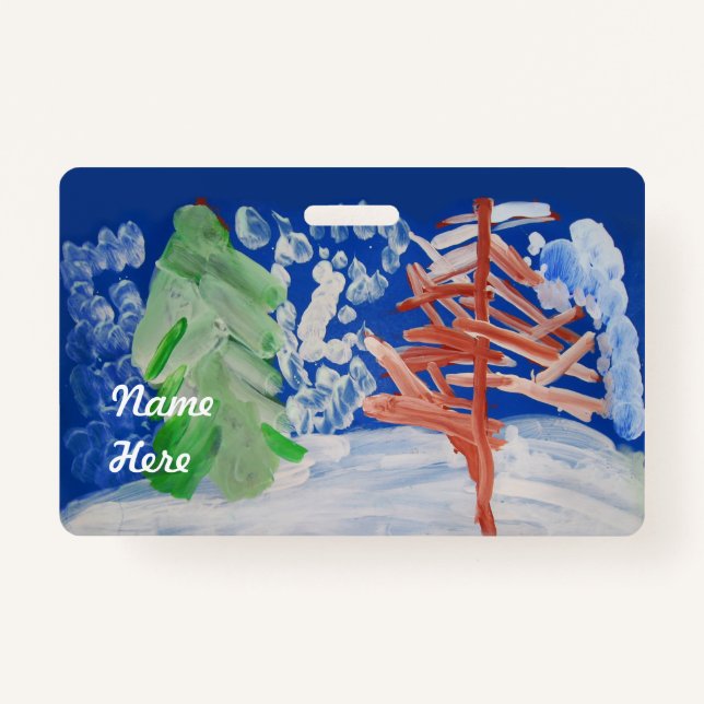 Badge Scène hivernale (Devant)