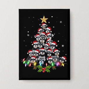 Badge Schnauzer de Noël Arbre Chien Xmas Animal de Compa