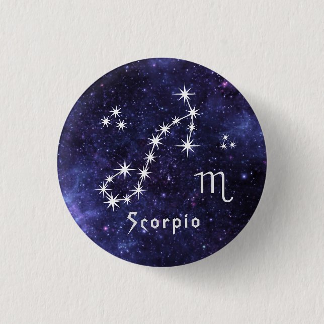 Badge Scorpio, Badge Zodiac Horoscope (Devant)