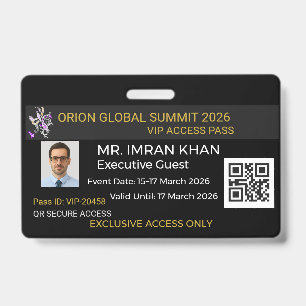 badge sécurité business badge corporate badge VIP!