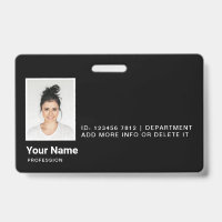 Sécurité de l'ID photo moderne de l'employé person