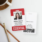 Sécurité essentielle de l'ID photo de l'employé