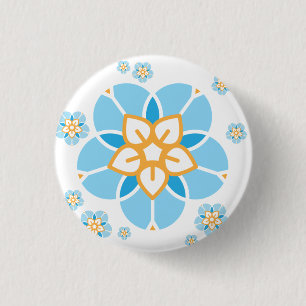 Badge Semaine Mondiale sans Enfants multi fleurs (