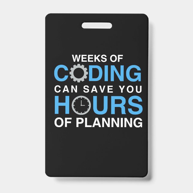 Badge Semaines de codage de programmeur (Avant)