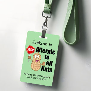Badge Sensibilisation à l'allergie aux arachides