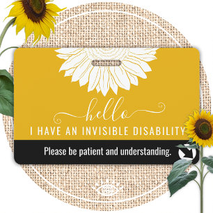 Badge sensibilisation au handicap invisible et urgence