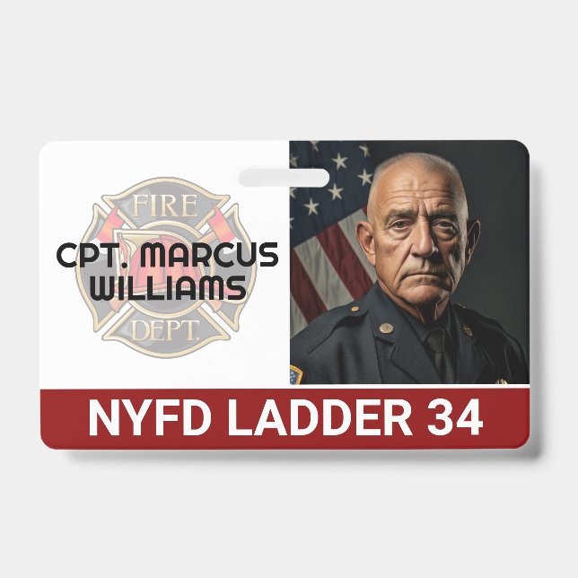 Badge Service d'incendie | Membre principal (Face)