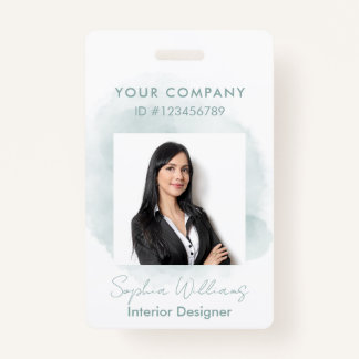 Badge Signature Elégante Professionnelle Aquarelle
