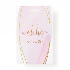 Signature Script Blush Pink Aquarelle Or Cercle