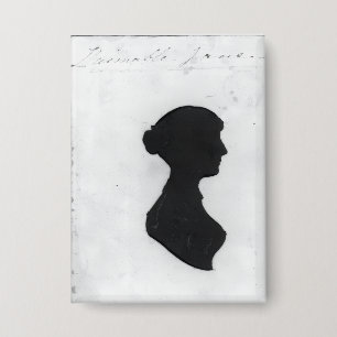 Badge Silhouette de Jane Austen sur un porte-clés
