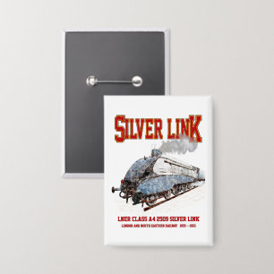Badge Silver Link - LNER Classe A4 2509 Loco Train à vap