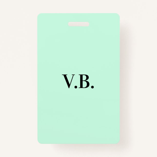 Badge Simple couleur solide ajouter le nom du texte mono (Devant)