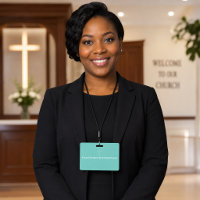 Simple Croix Blanche de Teal Contour Église