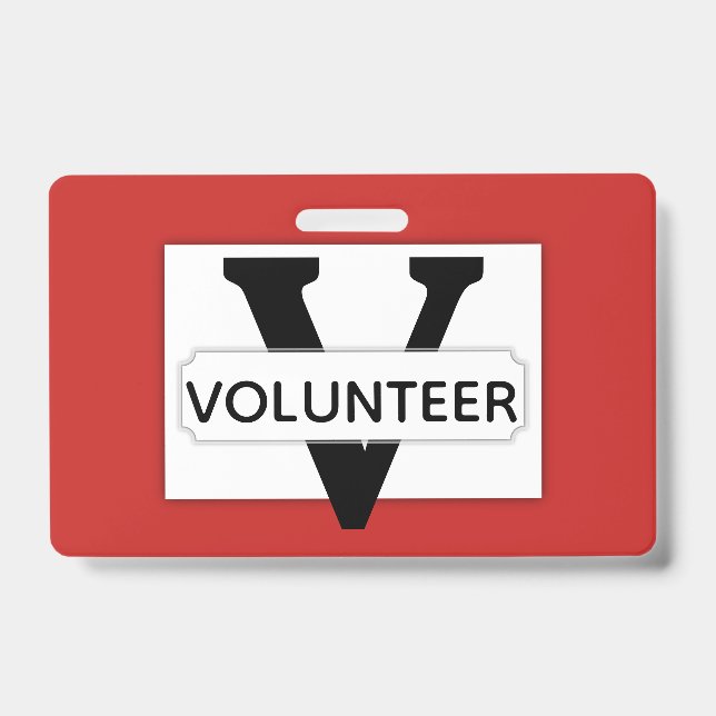 Badge Simple V - Bénévole (Avant)