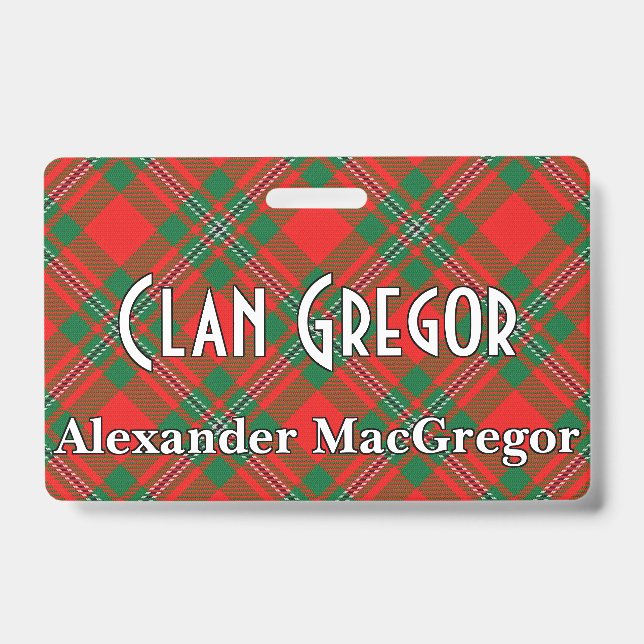 Badge Snappy Clan Gregor MacGregor Tartan (Front)