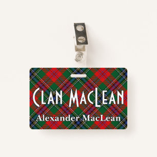 Badge Snappy Clan MacLean Red Tartan