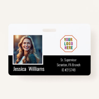 Badge Société d'ID photo d'employé personnalisé