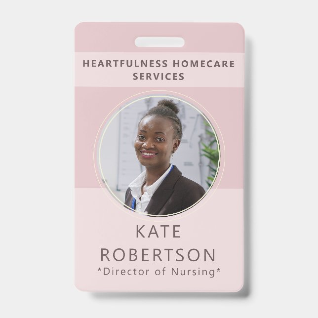 Badge Soft Pink Healthcare Worker (Face)