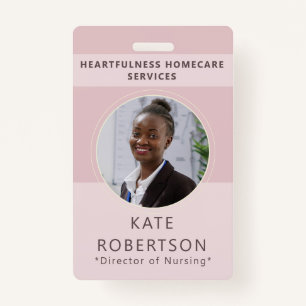 Badge Soft Pink Healthcare Worker