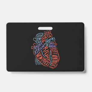 Badge Spécialiste du cœur Anatomie Médecin Biologie médi