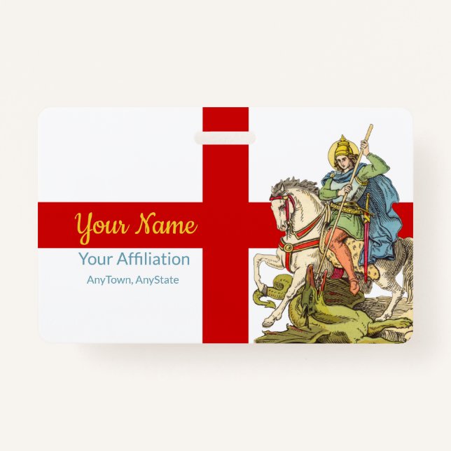 Badge St. George sur le cheval (BS 01) (Dos)
