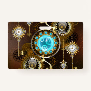 Badge Steampunk Rusty Background