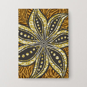 Badge Style Batik Floral Abstrait africain