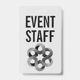 Badge Style minimaliste pour le personnel d'événement