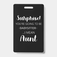 Surprise Vous Alliez Être Tante Baby-Sitter  