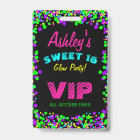 Sweet 16 Neon Glow Anniversaire Invitation VIP Pas