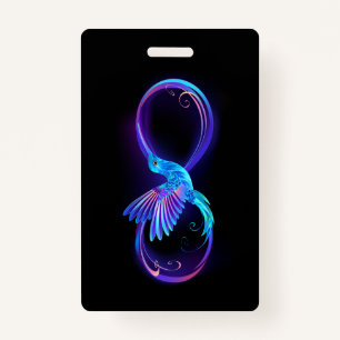 Badge Symbole de Neon Infinity par Glowing Hummingbird