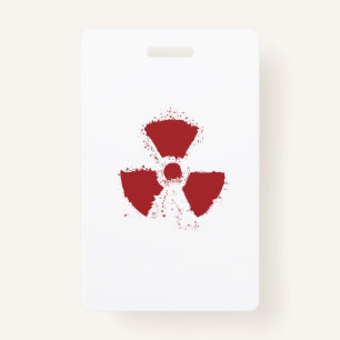 Badge Symbole de Splatter Radioactive Warning